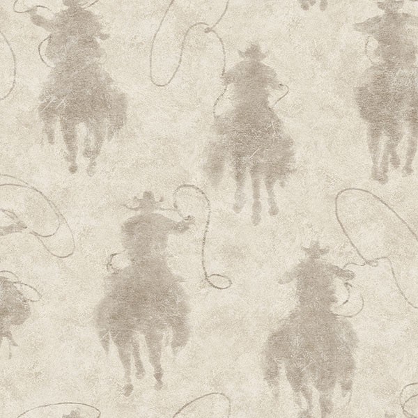 Stockman Silhouette Light Grey Wallpaper
