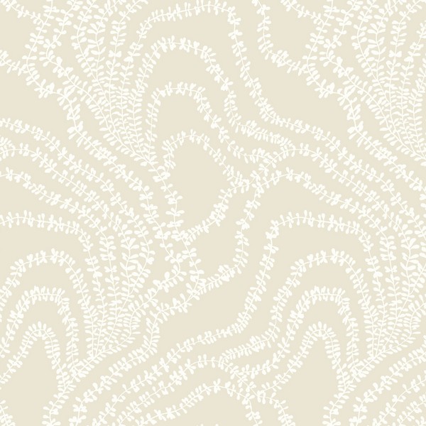 String of Pearls Beige Vine Wallpaper