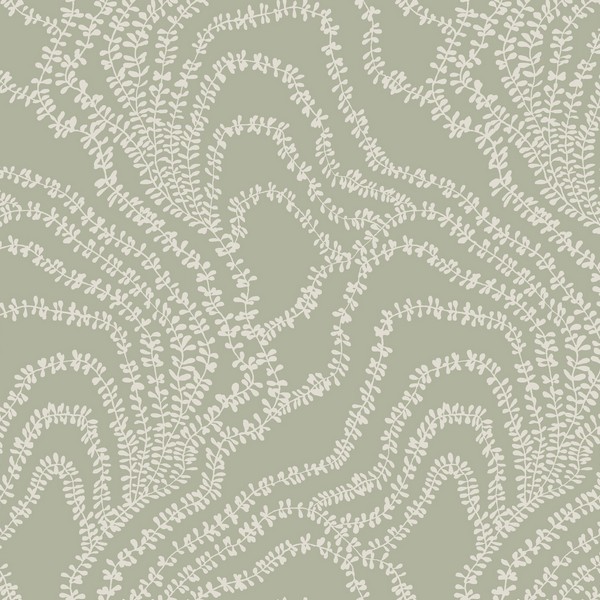 String of Pearls Sage Vine Wallpaper