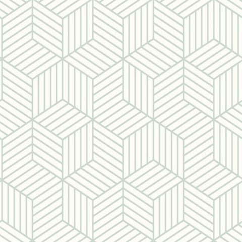Striped Hexagon P & S Wallpaper