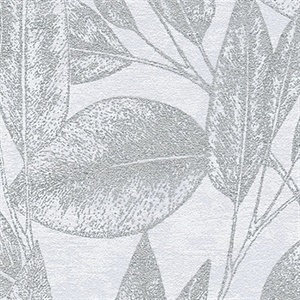 Suki Silver Leaves Wallpaper