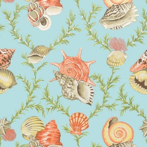 Sumba Shell Sky Blue Wallpaper