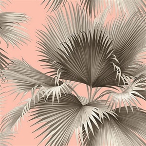 Summer Palm Blush Tropical Wallpaper