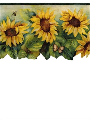 Die Cut Sunflower Wallpaper Border