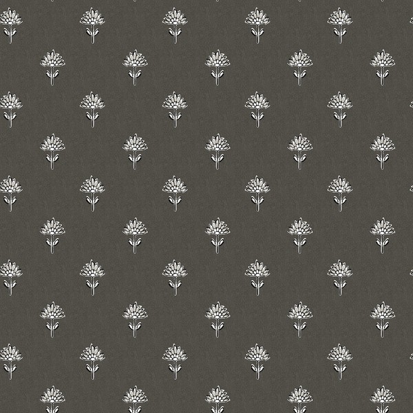 Surdiva Black Floral Fan Wallpaper