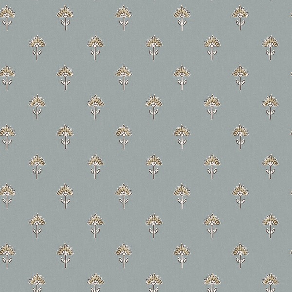Surdiva Denim Floral Fan Wallpaper