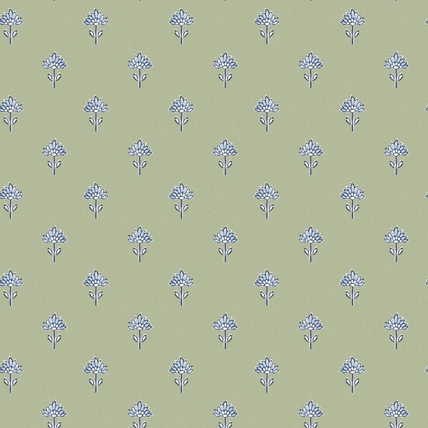 Surdiva Green Floral Fan Wallpaper
