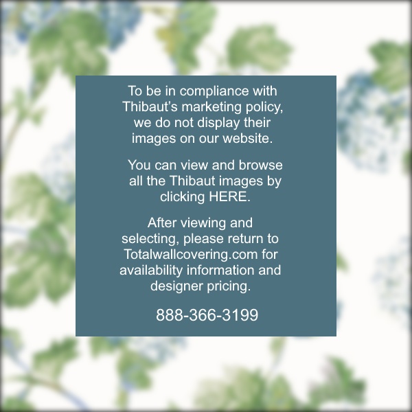 Sussex Hydrangea Blue and Green Wallpaper