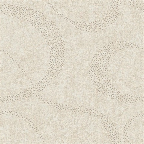 Swirl Brown Scroll Geometric Wallpaper