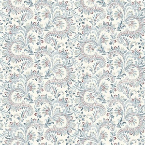 Sycamore Denim Paisley Floral Wallpaper