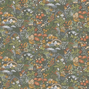 Taget Dark Green Wall Mural