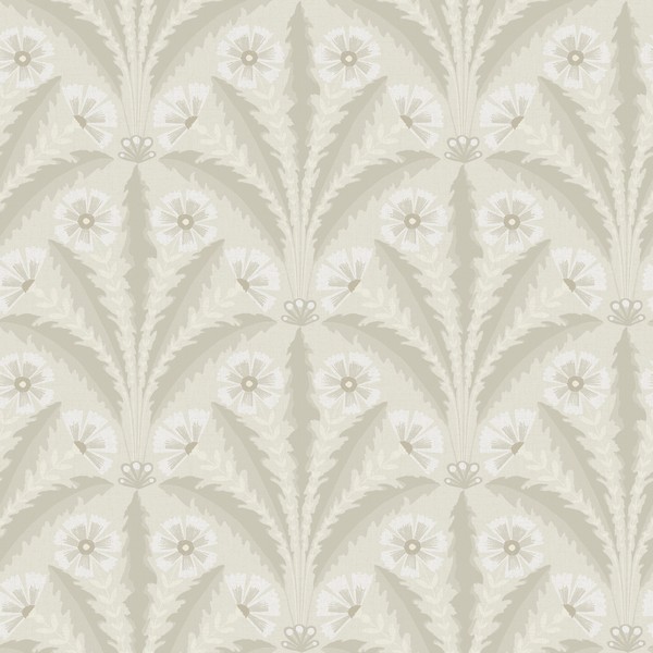 Tap Root Beige Floral Damask Wallpaper