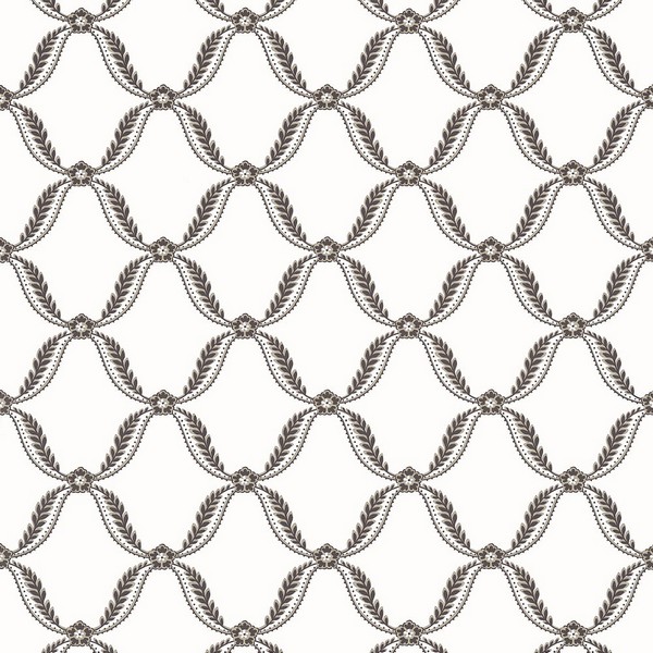 Tate Trellis Black Wallpaper