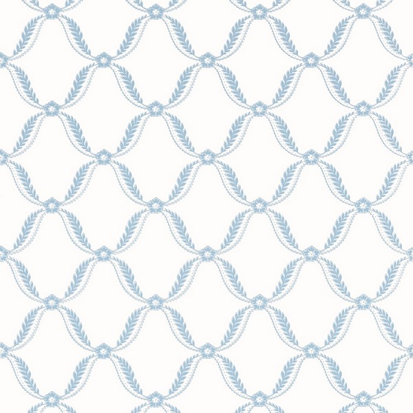 Tate Trellis Soft Blue Wallpaper