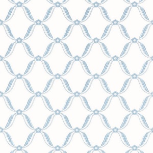 Tate Trellis Soft Blue Wallpaper