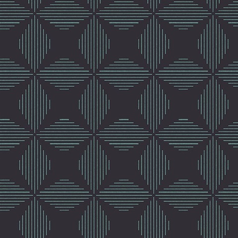 Telestar Navy Geometric Wallpaper