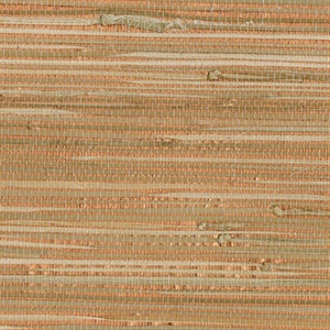 Tereza Coral Foil Grasscloth Wallpaper