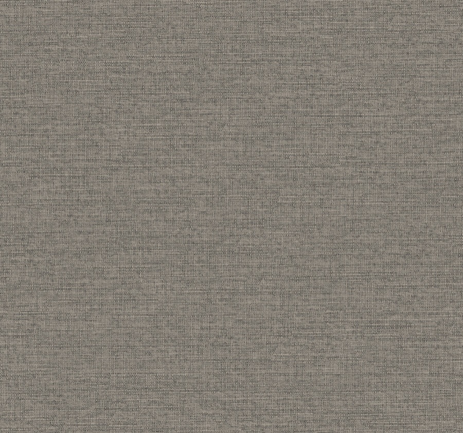 Terrene Charcoal Faux Linen Wallpaper