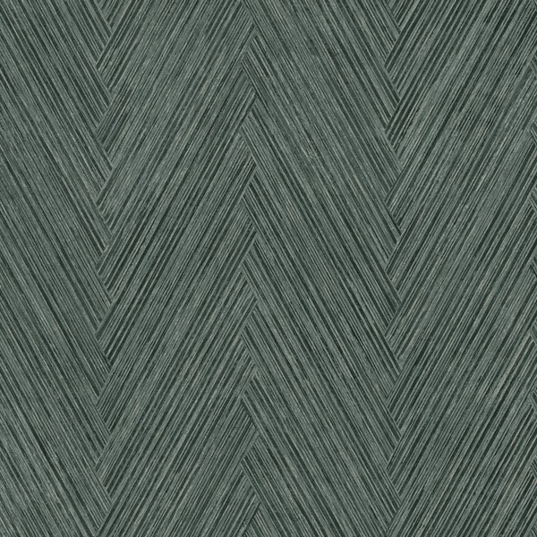 Thatched Chevron Bottle Green Wallpaper