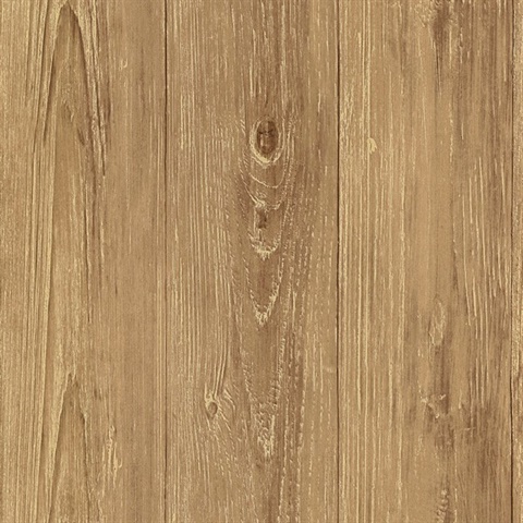 Thatcher Brown Wood Texture Wallpaper