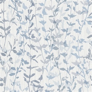 Thea Blue Floral Trail Wallpaper