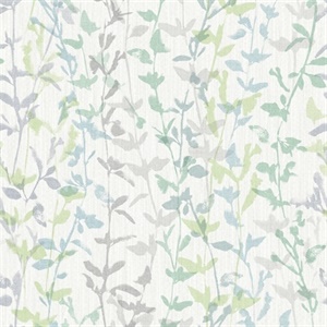 Thea Green Floral Trail Wallpaper