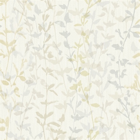 Thea Light Grey Floral Trail Wallpaper