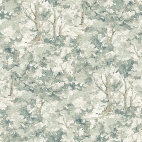 Thicket Teal Forest Wallpaper