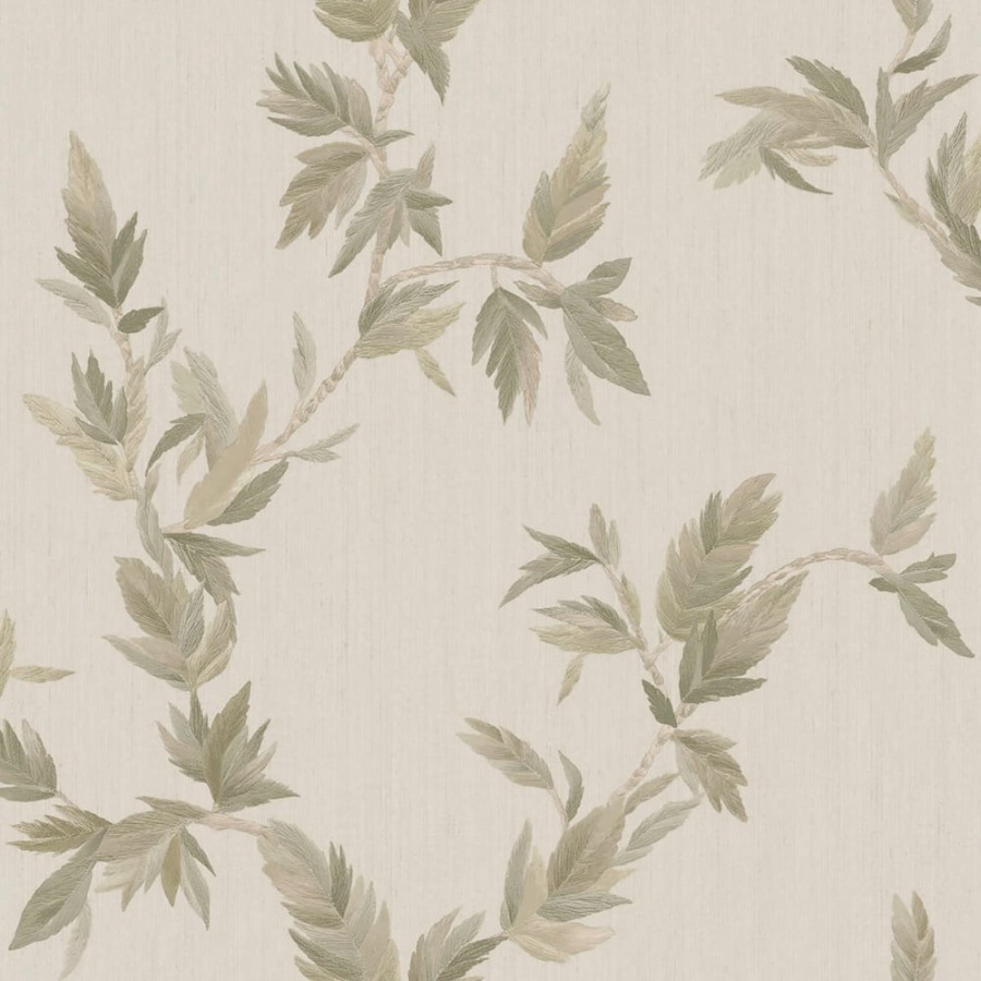 Thin Leaf Beige Wallpaper