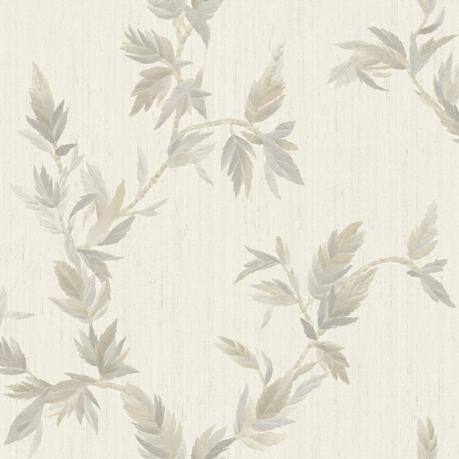Thin Leaf Beige Wallpaper