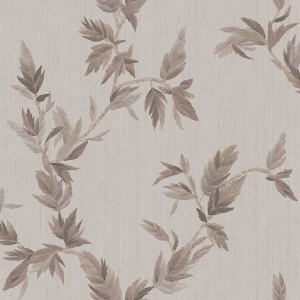 Thin Leaf Silver Grey Wallpaper