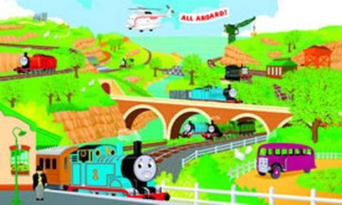 Thomas The Train Full Size Prepasted Mural 9&#39; X 15&#39; - Ultra-St