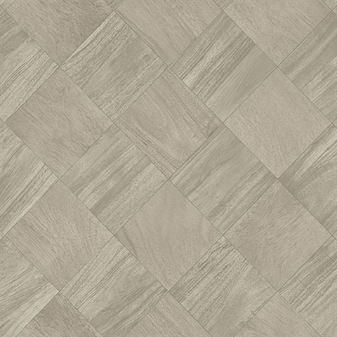 Thriller Grey Wood Tile Wallpaper