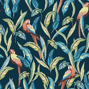 Timor Indigo Tropical Parrot Wallpaper