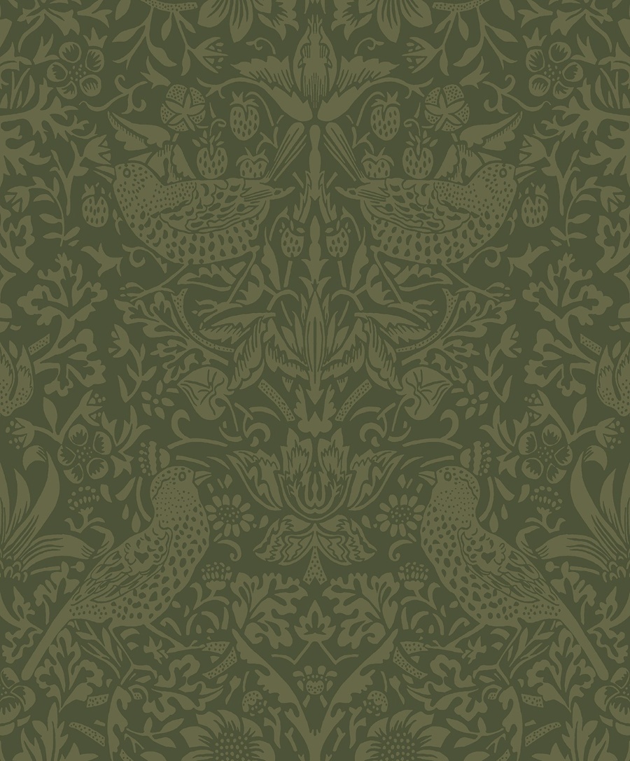 Tonal Bird Garden Prepasted Wallpaper