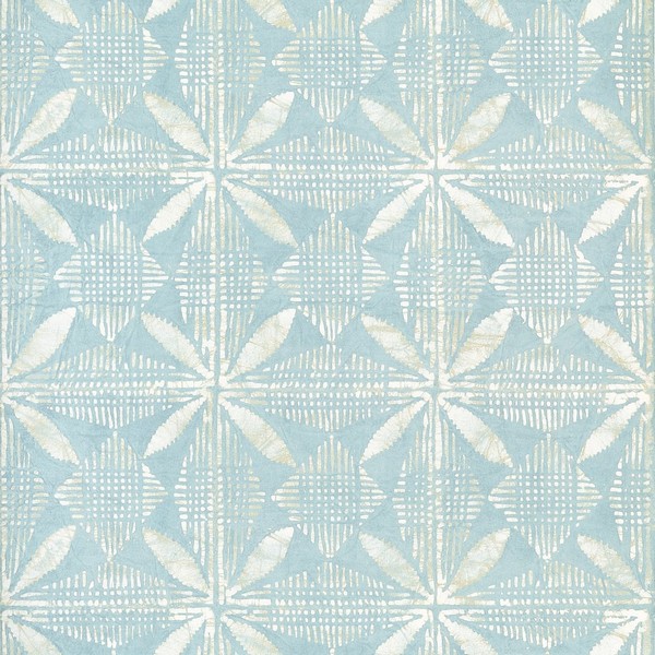 Tortuga Batik Light Blue Wallpaper