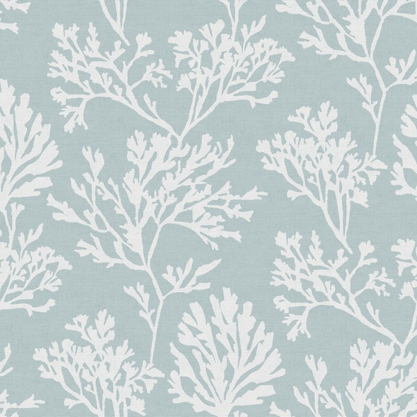 Tortuga Sky Blue Coral Weave Wallpaper