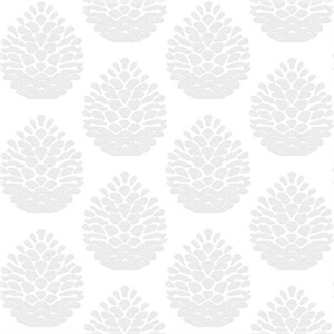 Totem Light Grey Pinecone Wallpaper