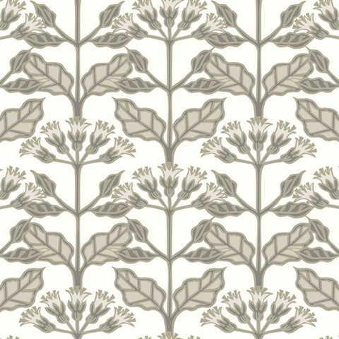 Tracery Blooms Wallpaper