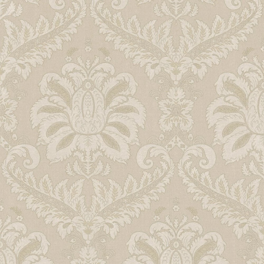 Traditional Damask Beige Wallpaper