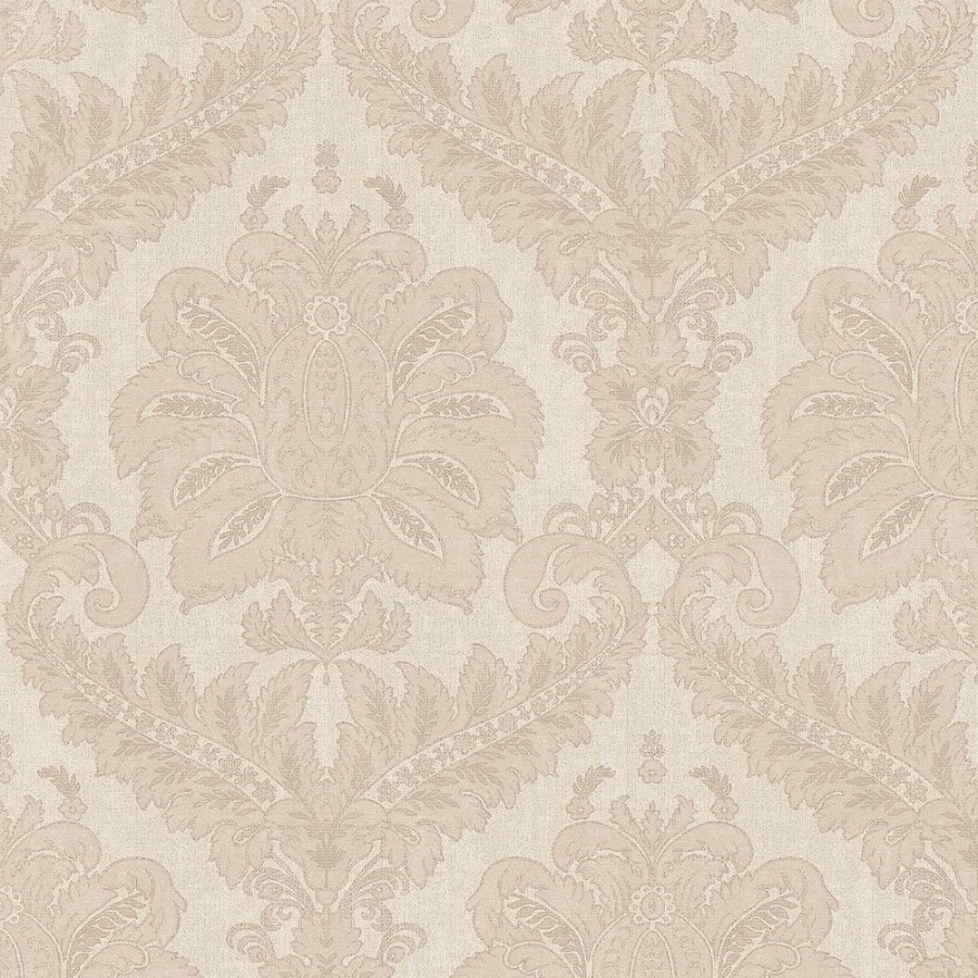 Traditional Damask Beige Wallpaper