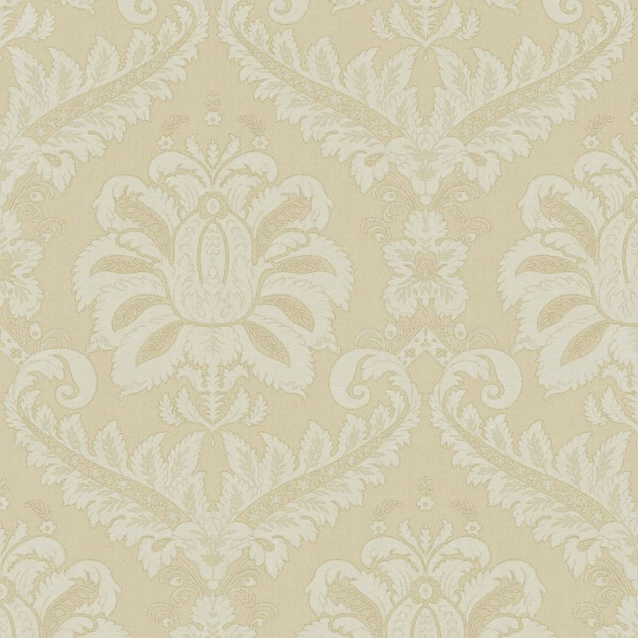 Traditional Damask Beige Wallpaper