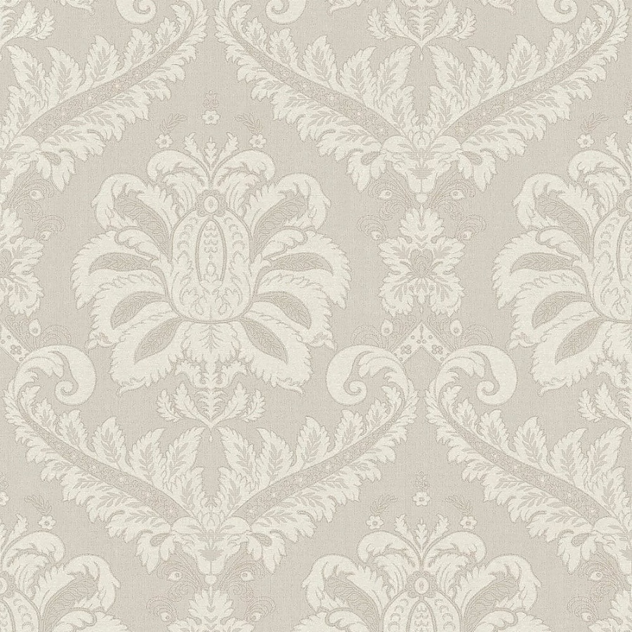 Traditional Damask Beige Wallpaper