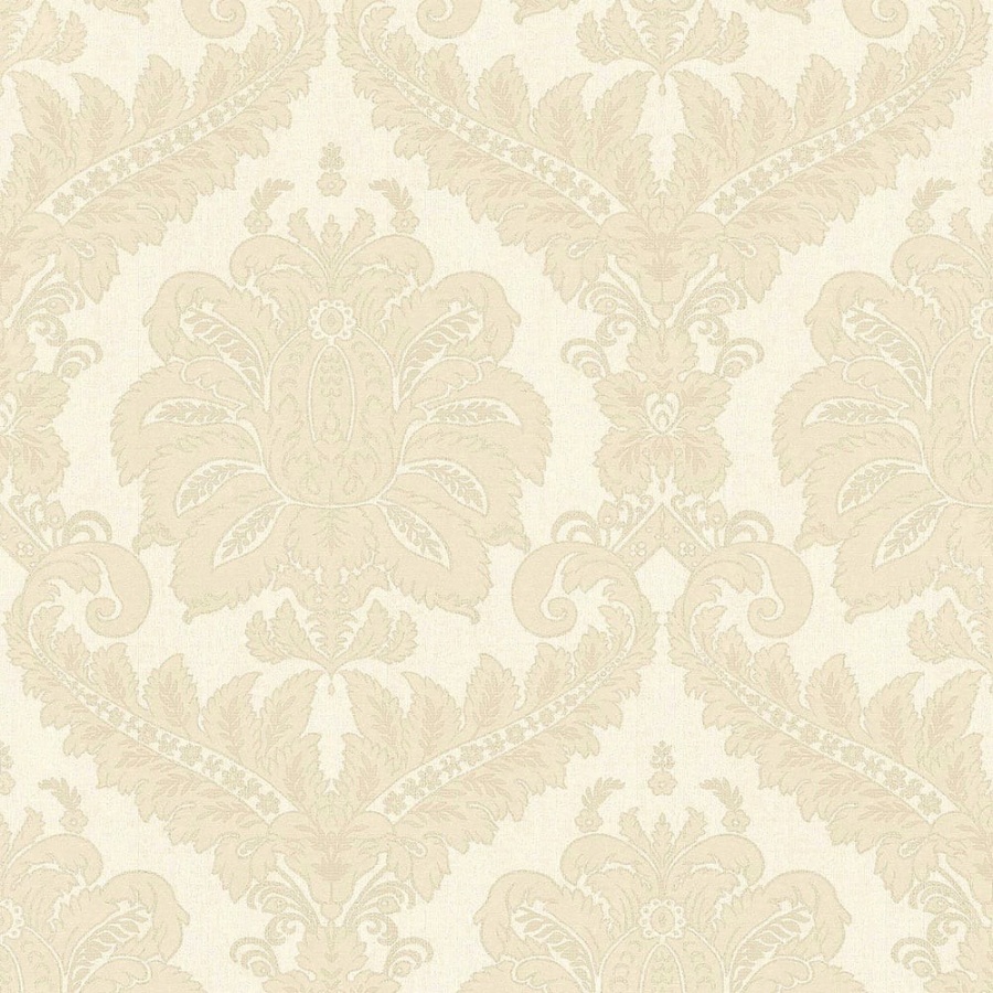 Traditional Damask Cream Wallpaper