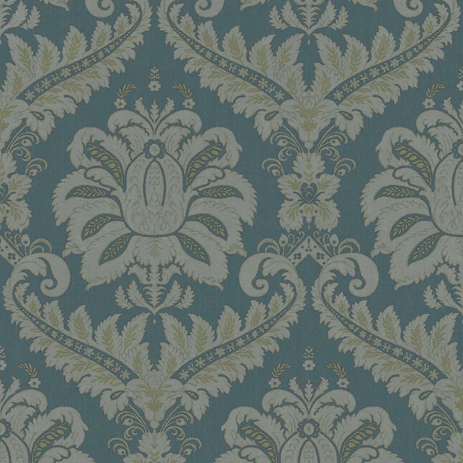 Traditional Damask Green Wallpaper
