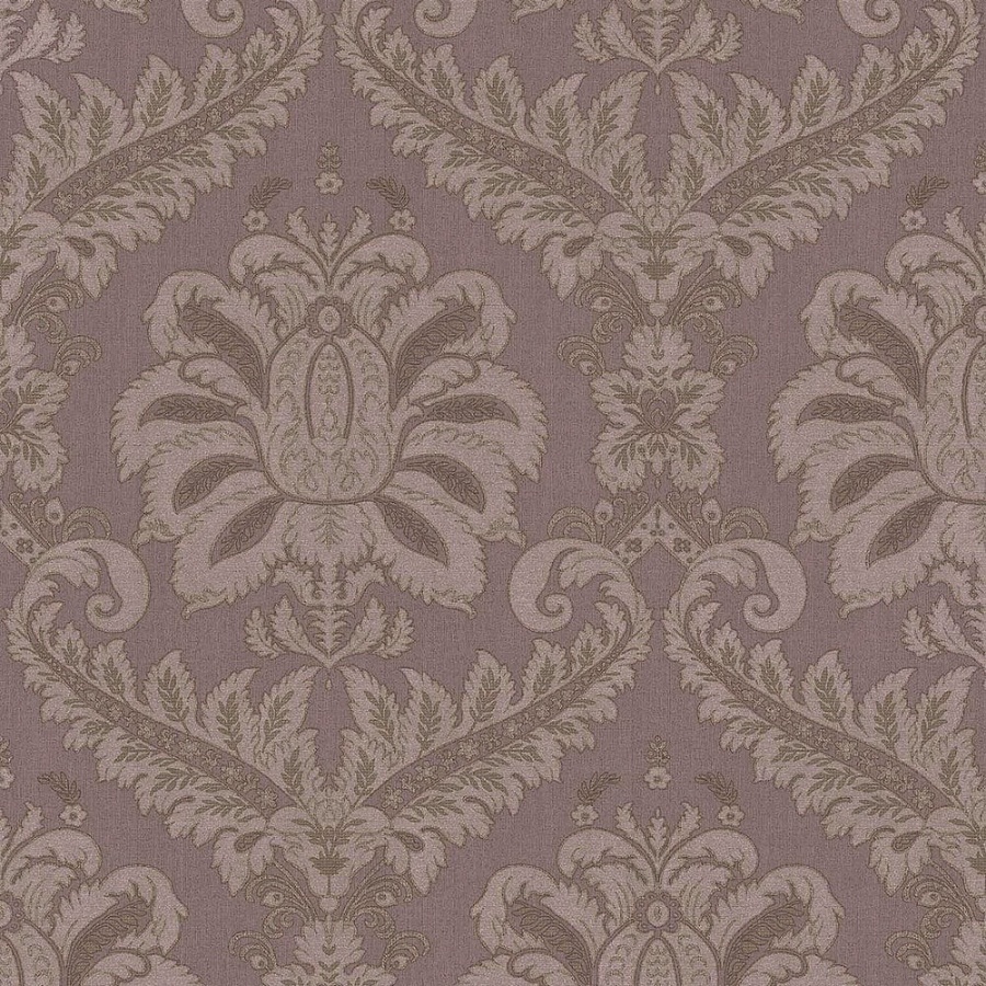 Traditional Damask Purple Lilac Wallpaper