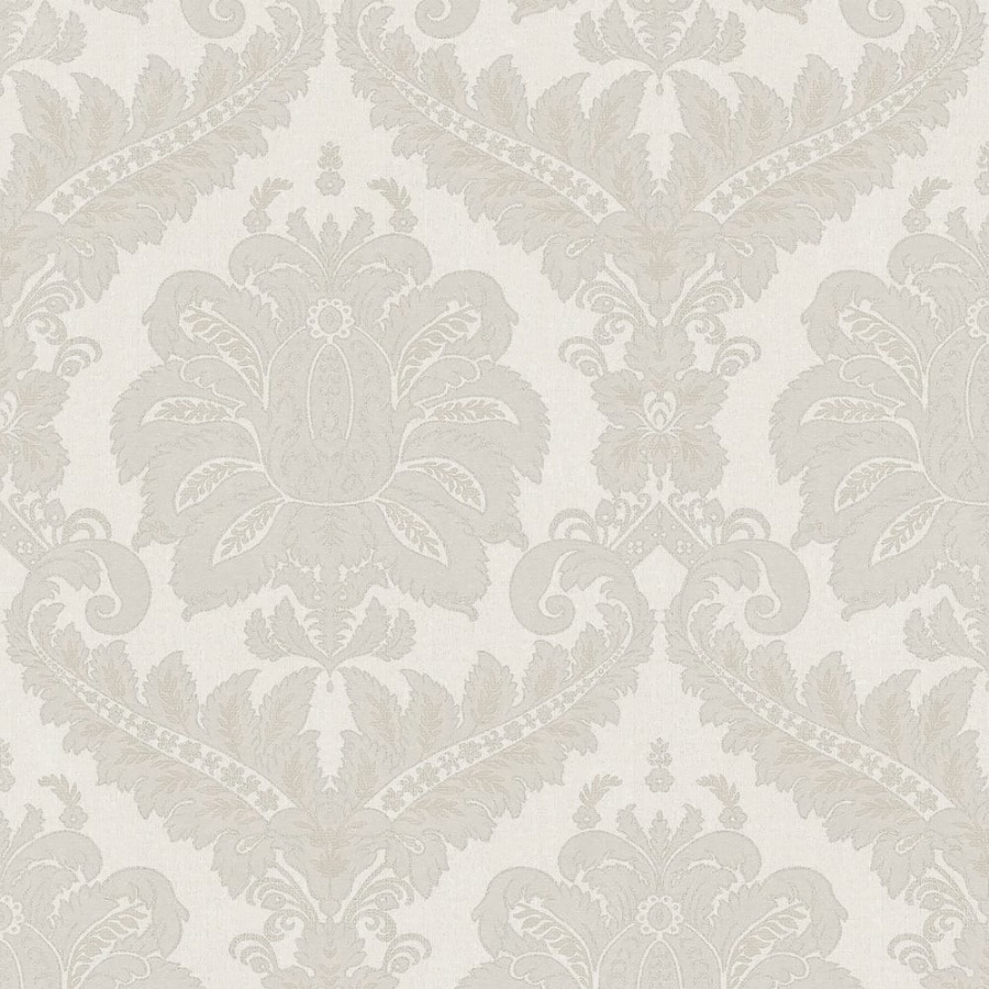 Traditional Damask Silver Grey Wallpaper