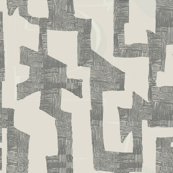 Tribe Black & Taupe P&S Wallpaper
