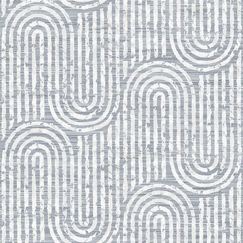 Trippet Blue Zen Waves Wallpaper by Scott Living