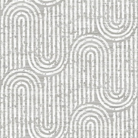 Trippet Grey Zen Waves Wallpaper by Scott Living